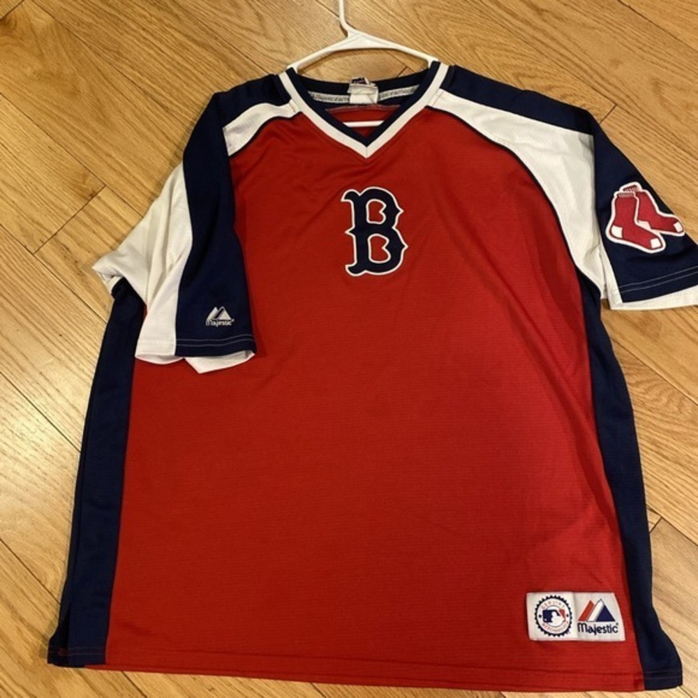Boston Red Sox XL Jersey Red With Blue B 201 - Picture 3 of 9